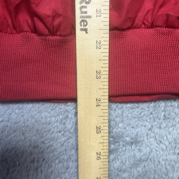 Vintage Members Only Jacket Mens 42 Red Bomber Classic Racer Jacket 80s *SPOTS - Picture 15 of 16